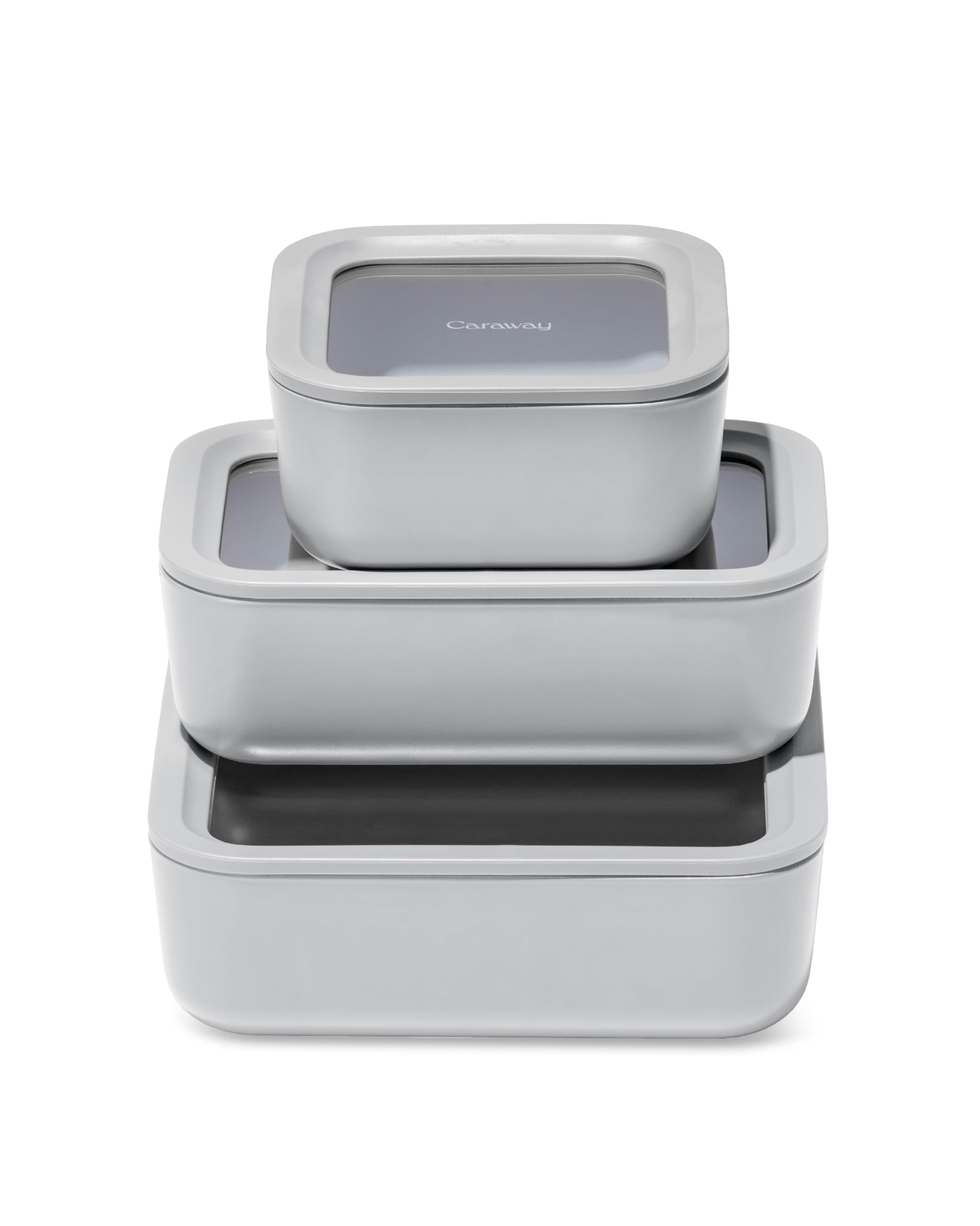 Amazon.com: Caraway 3pc Glass Food Storage Set - 10, 6.6, & 4.4